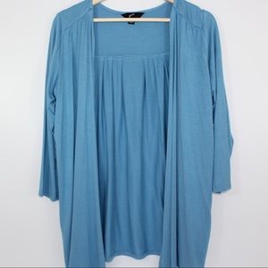 Blue Open Cardigan